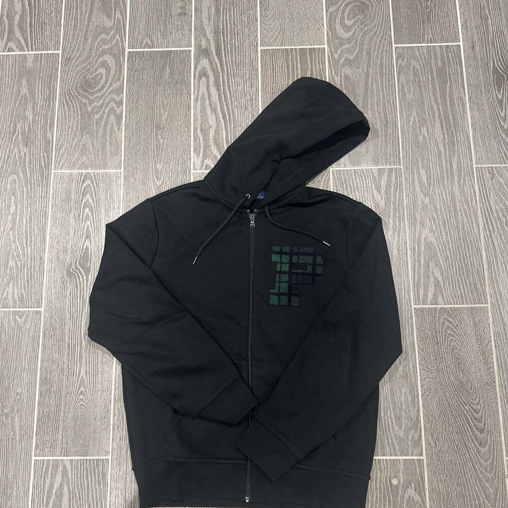 Polo Ralph Lauren Blackwatch Chenille P Patch Double Knit Full-Zip Hoodie